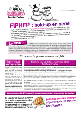 FIPHFP : hold-up en série