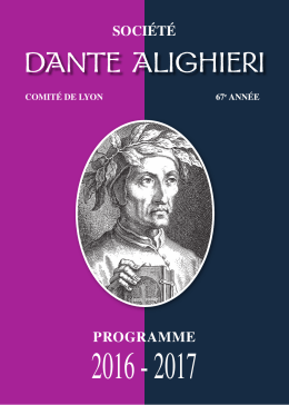 société programme - Société Dante Alighieri