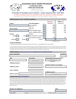 Formulaire français (Format PDF) - Adult Soccer Association of
