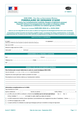 formulaire de demande d`aide - DRAAF Bourgogne - Franche