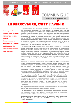 communiqué - CGT - Comité Régional de Franche Comté