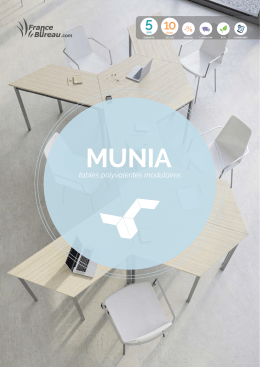 Munia, tables polyvalentes modulaires