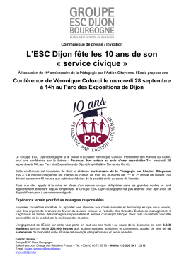 L`ESC Dijon fête les 10 ans de son « service civique