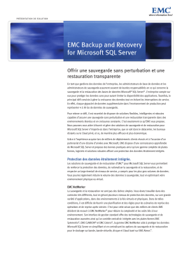 EMC Backup and Recovery for Microsoft SQL Server