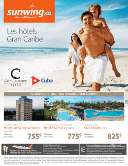 Les hôtels Gran Caribe à Cuba en octobre à partir