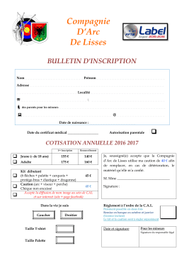 2016-2017 Bulletin inscription CAL