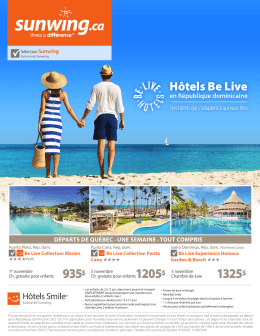 Les hôtels Be Live en République dominicaine en