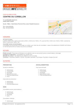 centre du corbillon - Drogues Info Service