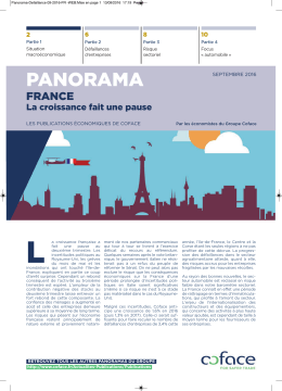 Panorama France : La croissance fait une pause
