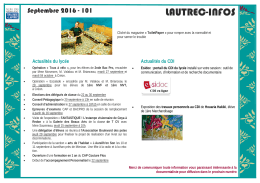lautrec-infos - Lycée des métiers d`art Toulouse Lautrec Bordeaux