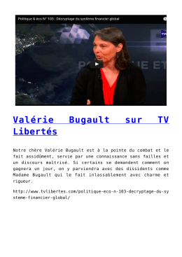 Valérie Bugault sur TV Libertés