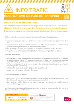info trafic - Transilien