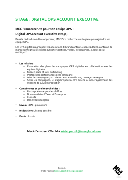 Offre de stage Digital OPS Account Executive