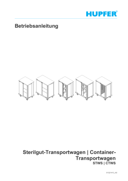 Betriebsanleitung Sterilgut-Transportwagen