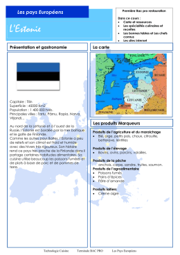 L`Estonie - Page d`accueil