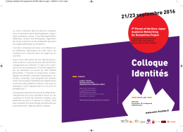 Programme - L`ACTU de l`Université de Franche