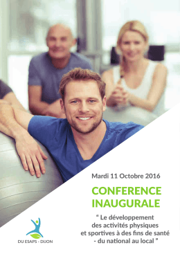 Programme Conférence ESAPS - DRDJSCS Bourgogne