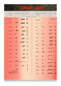 Vue générale - Apprendre l`arabe