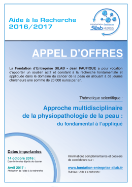 Affiche appels d`offres Fondation_Jean_Paufique_2016_2017