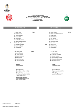 1. FSV Mainz 05 AS Saint-Étienne