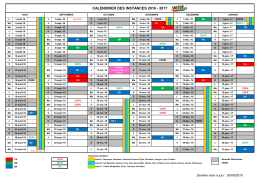 calendrier des instances 2016 - 2017