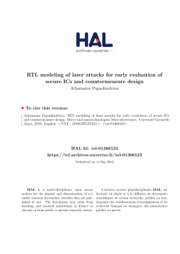 RTL modeling of laser attacks for early evaluation of - Tel