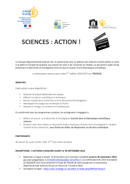 sciences : action