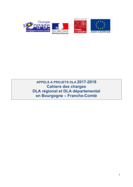 Cahiers des charges DLA régional et DLA départemental en