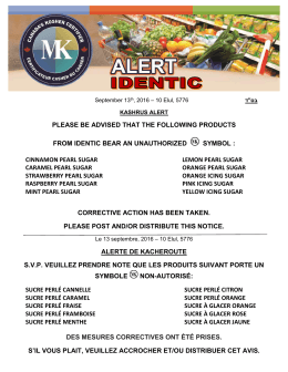 please be advised that the following products from identic bear