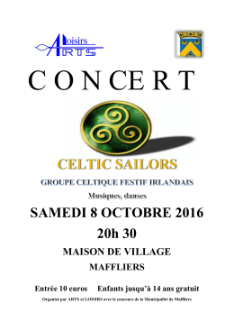 Concert celtique à Maffliers - Association Arts et loisirs
