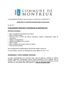 d`informations - Commune de Montreux