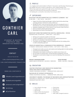 my Resume - Hi, I`m Carl Gonthier