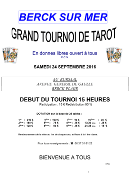 berck sur mer - Tarot Club du Boulonnais