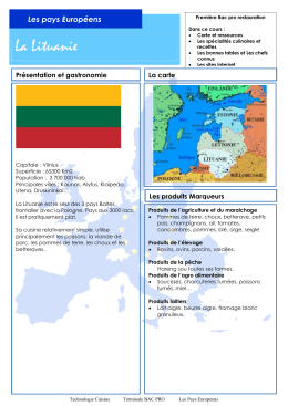La Lituanie - Page d`accueil