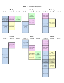 2016-17 Curriculum Class Schedule