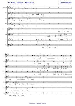 Page 1 Ave Maria - eight part - double choir G P da Palestrina 8