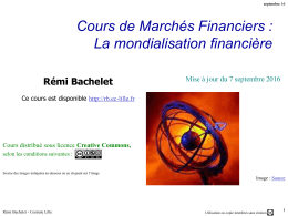 Cours de Marchés Financiers : La - Rémi Bachelet