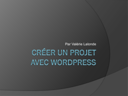 Créer un projet avec WordPress