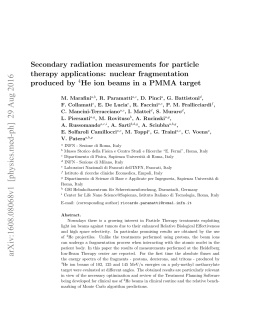 Secondary radiation measurements for particle therapy applications