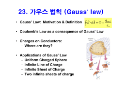 23. 가우스 법칙 (Gauss` law) 가우 법칙 ( )