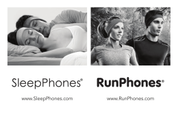 www.SleepPhones.com www.RunPhones.com