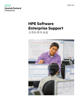 투자를 보호하기 위한 HPE 소프트웨어 엔터프라이즈 지원 데이터 시트