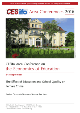 The Effect of Education and School Quality on Female Crime