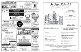 St. Pius X Parish - parishbulletins.com
