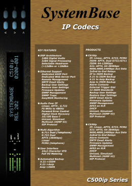 Systembase IP and ISDN Audio Codecs