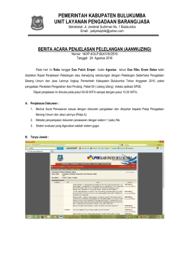 berita acara aanwijzing - LPSE Kabupaten Bulukumba