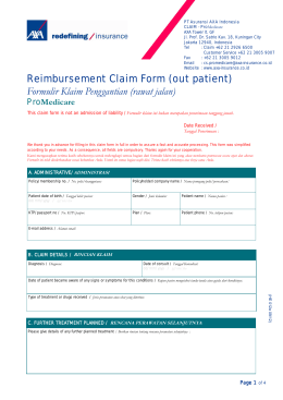 ProMedicare Reimburse Out-patient Claim Form (bilingual)