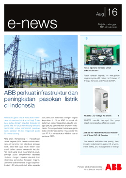 ABB perkuat infrastruktur dan peningkatan pasokan listrik di Indonesia