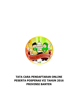 Tata Cara Pendaftaran Online