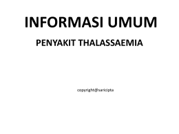 informasi umum penyakit thalassaemia